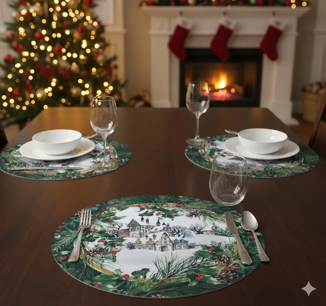 Set 2 Sottopiatti Christmas Village