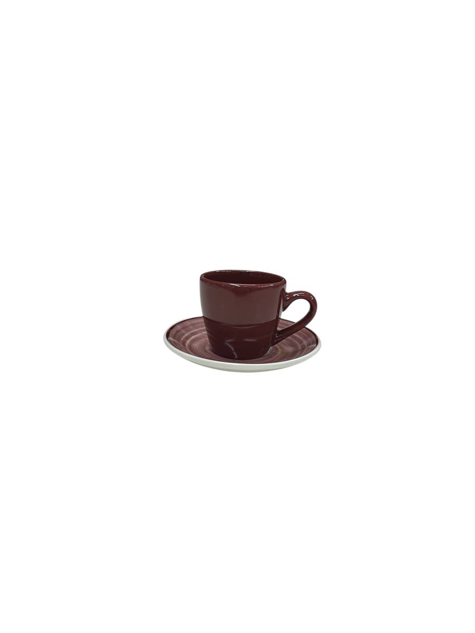 Set tazzina caffè e piatto abbinato (6pz) Daily Rosa - Maison Sucrèe