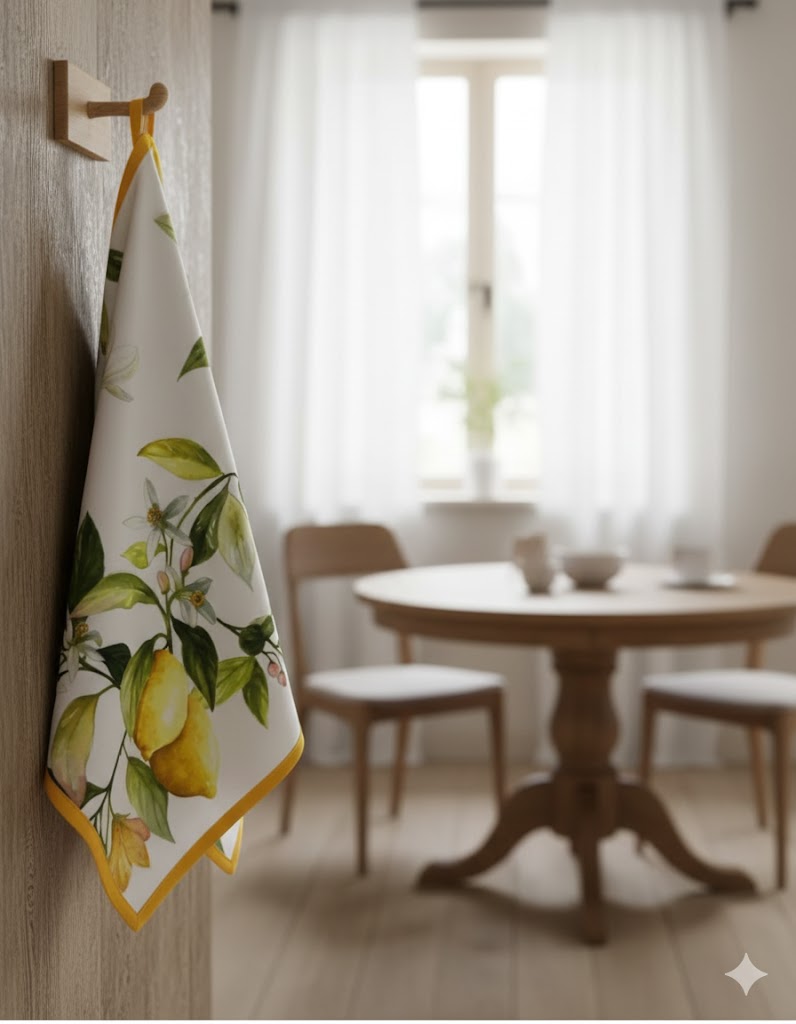 Strofinaccio in cotone 50x70cm Botticelli Limoni - Bottaro