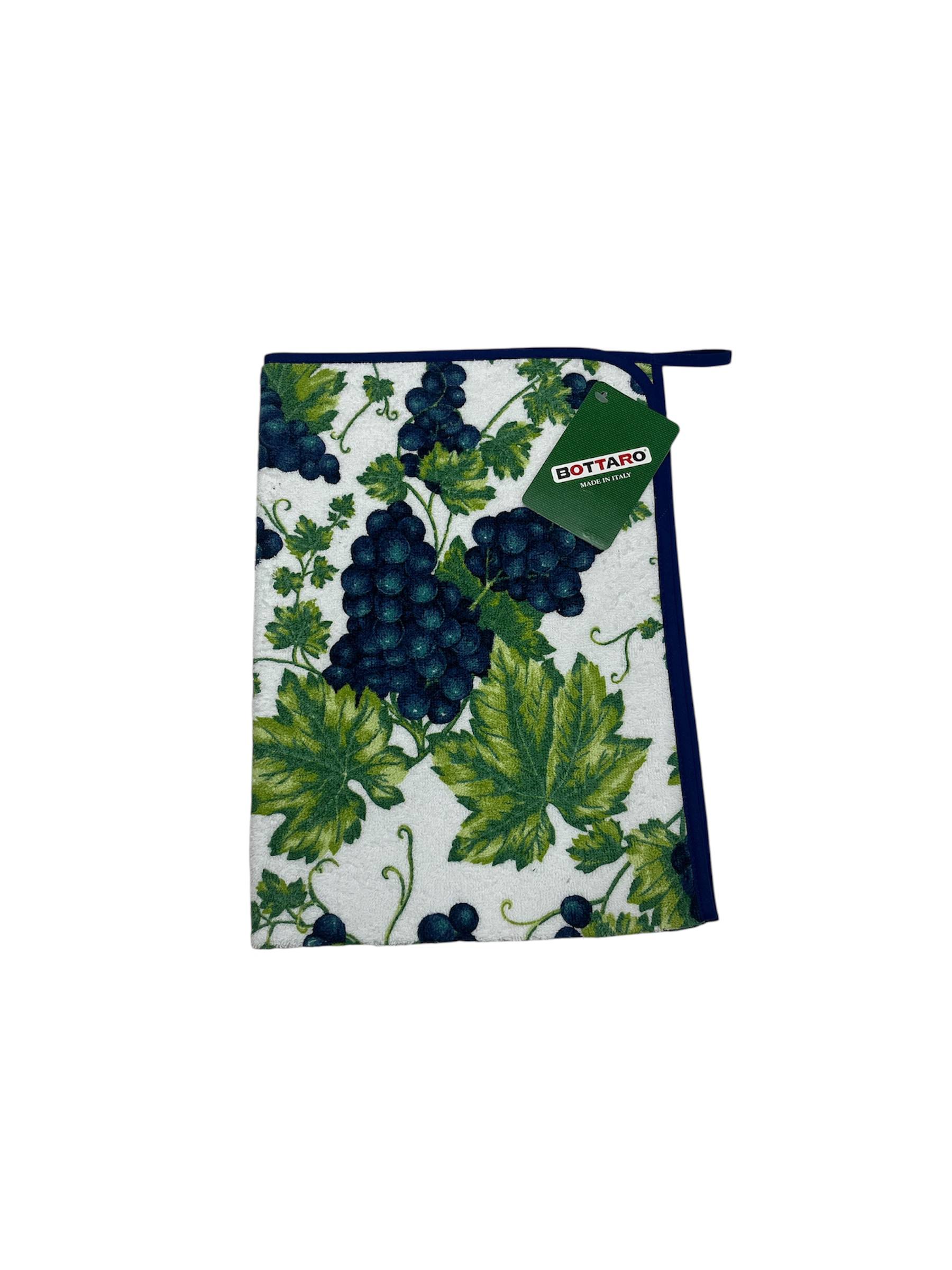 Strofinaccio in spugna Vite Blu - Bottaro