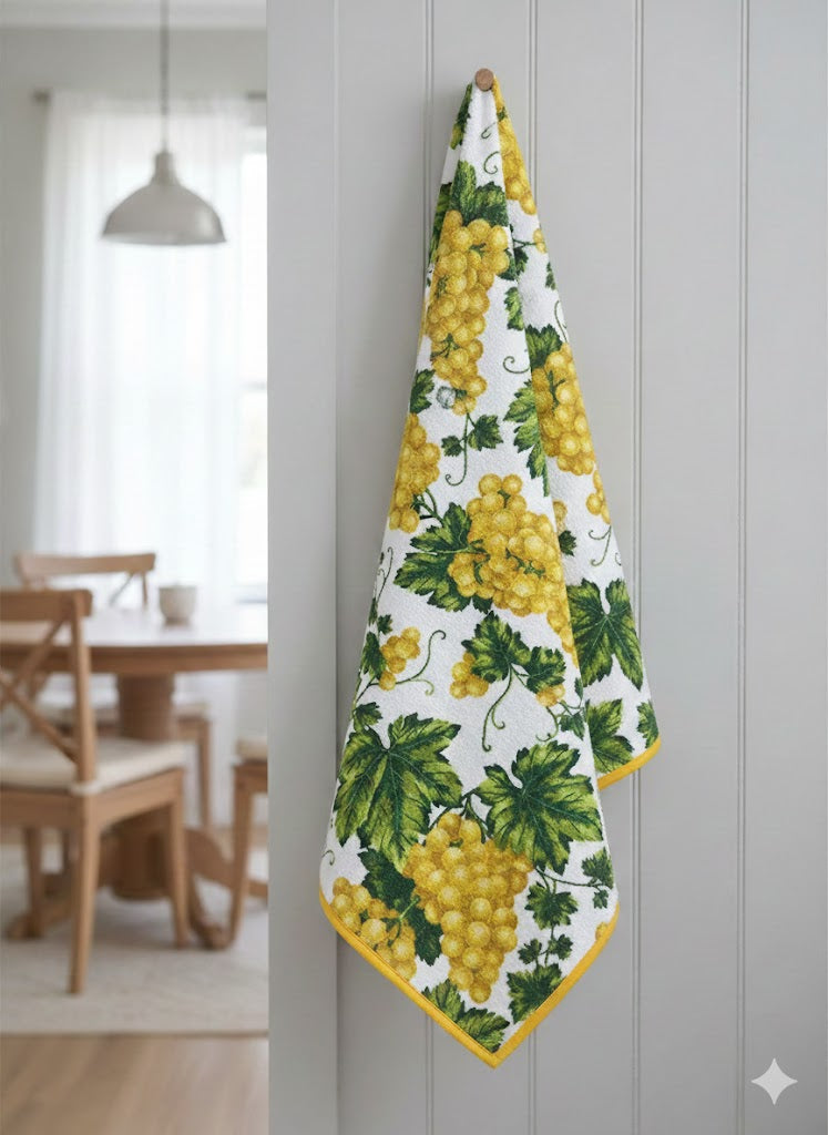 Strofinaccio in spugna Vite gialla - Bottaro