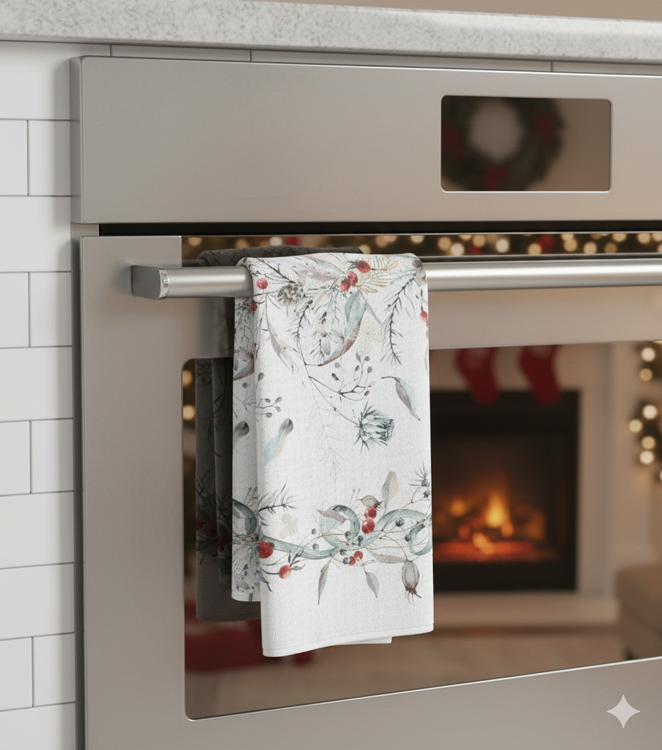 Strofinaccio microcotton Bacche rosse