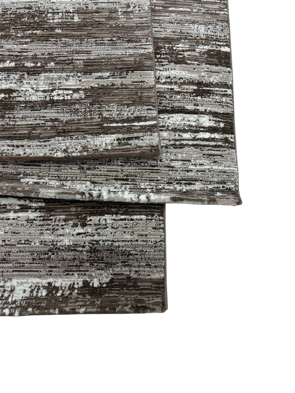 Tappeti Parure da letto (3 pezzi) Myra Double Marrone - WMD