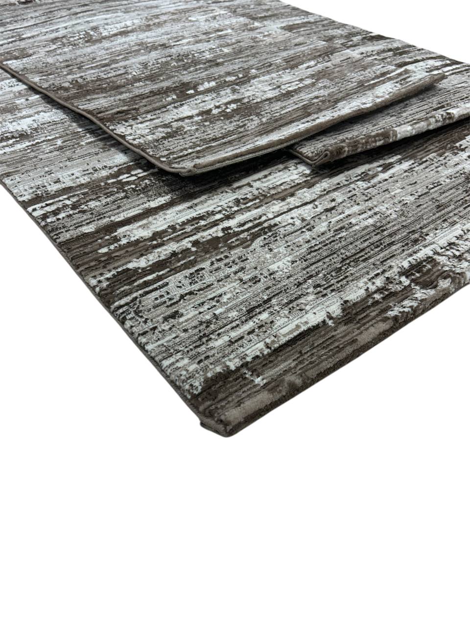 Tappeti Parure da letto (3 pezzi) Myra Double Marrone - WMD