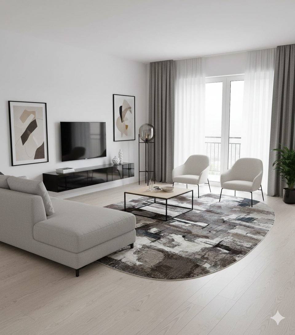 Tappeto arredo Myra Double oval brown MAR018 - WMD