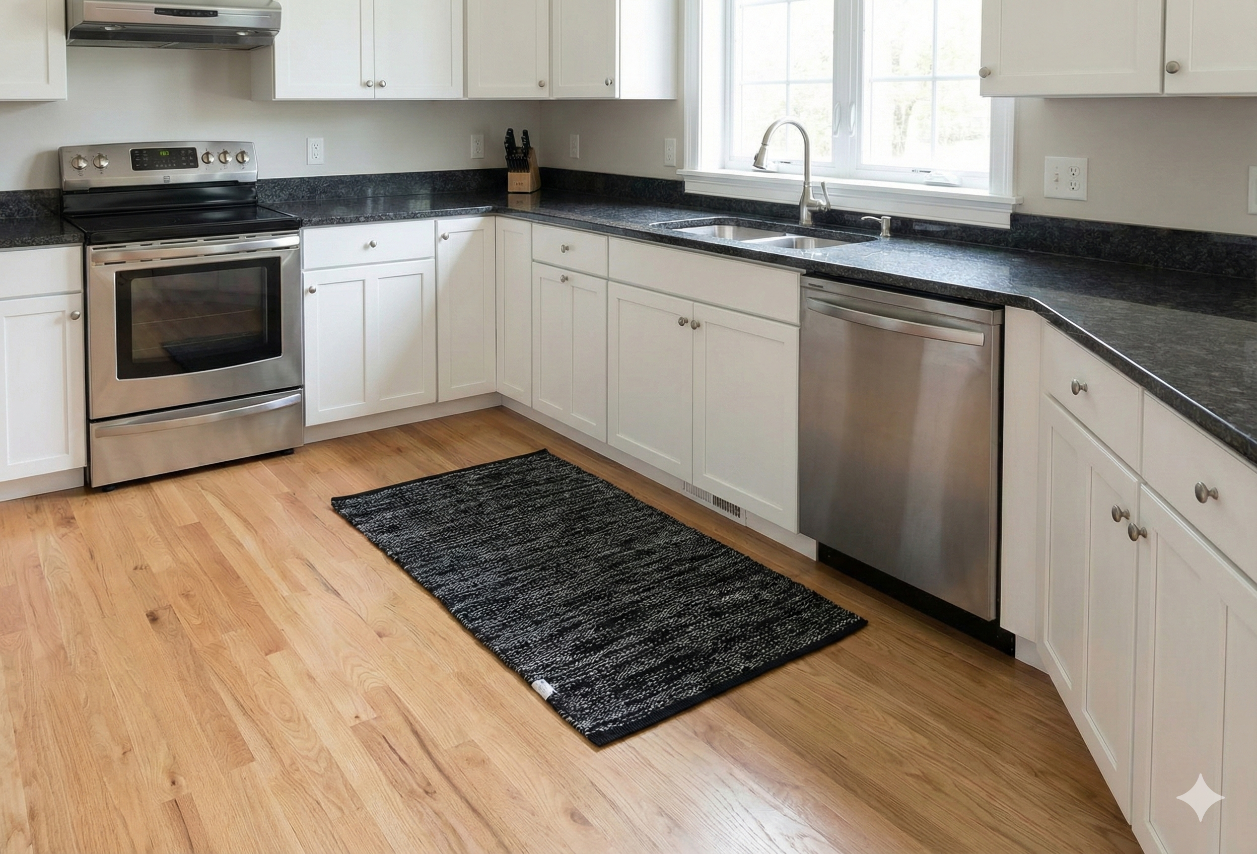 Tappeto in cotone Carola Nero - Maison Sucrèe