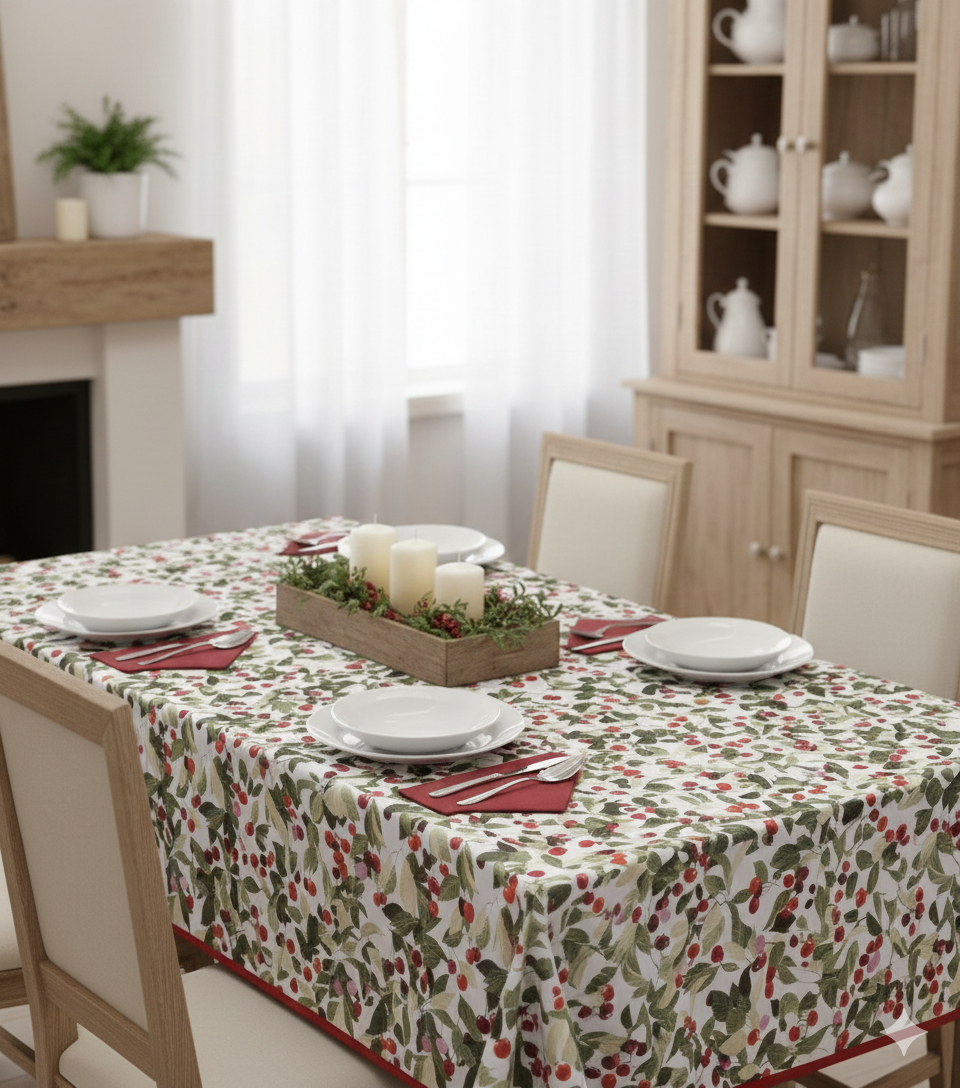 Tovaglia resinata antimacchia Marinella Ciliegie - Bottaro