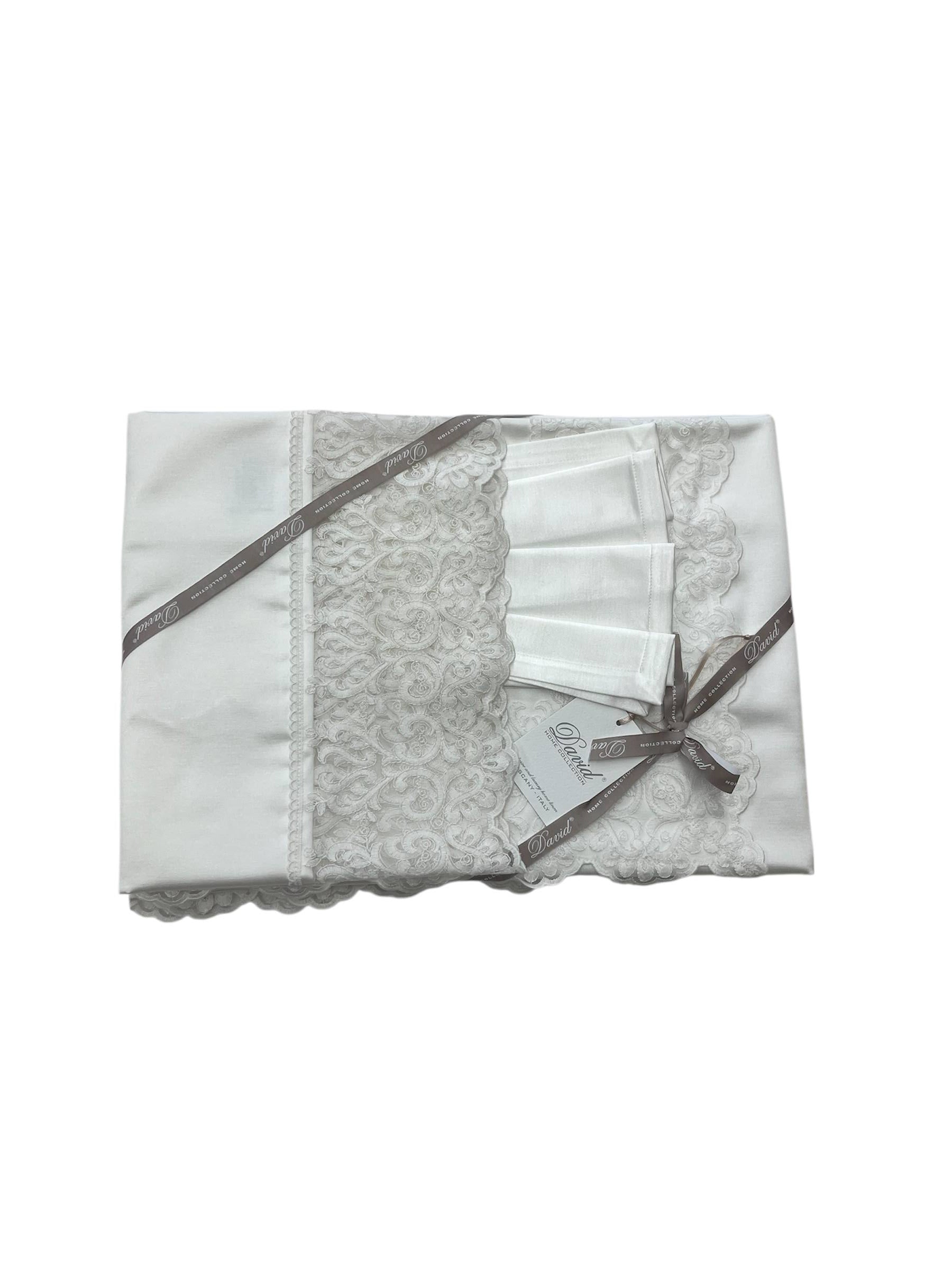 Tovaglia con tovaglioli Margaret - David Home