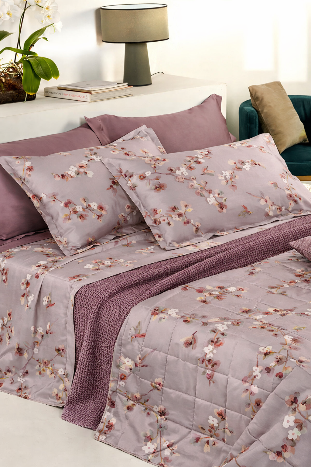 Trapuntino matrimoniale Almond - Tessitura Randi