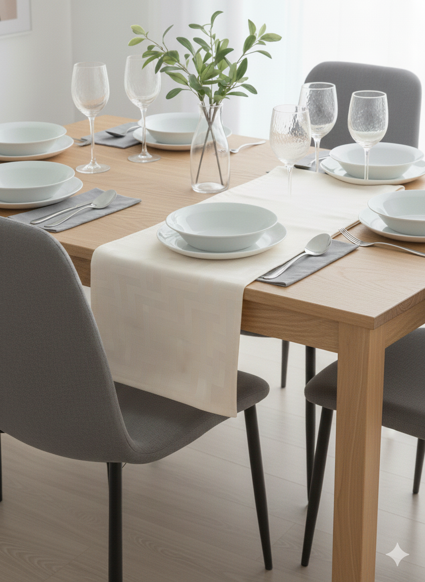 Trendy runner avorio 55x160 cm - Via Roma, 60