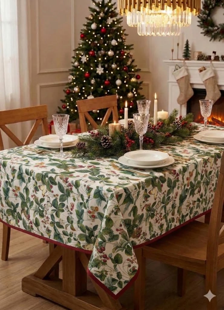 Tovaglia da tavola Natale Fragoline - Bottaro
