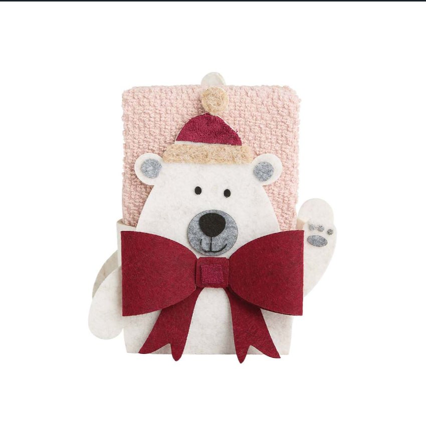 Natale Cestino con 3 lavette - Maison Sucrèe