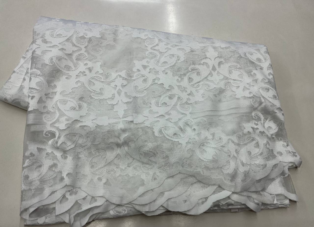 Taglio Tenda 300x300cm filet della nonna shabby bianco