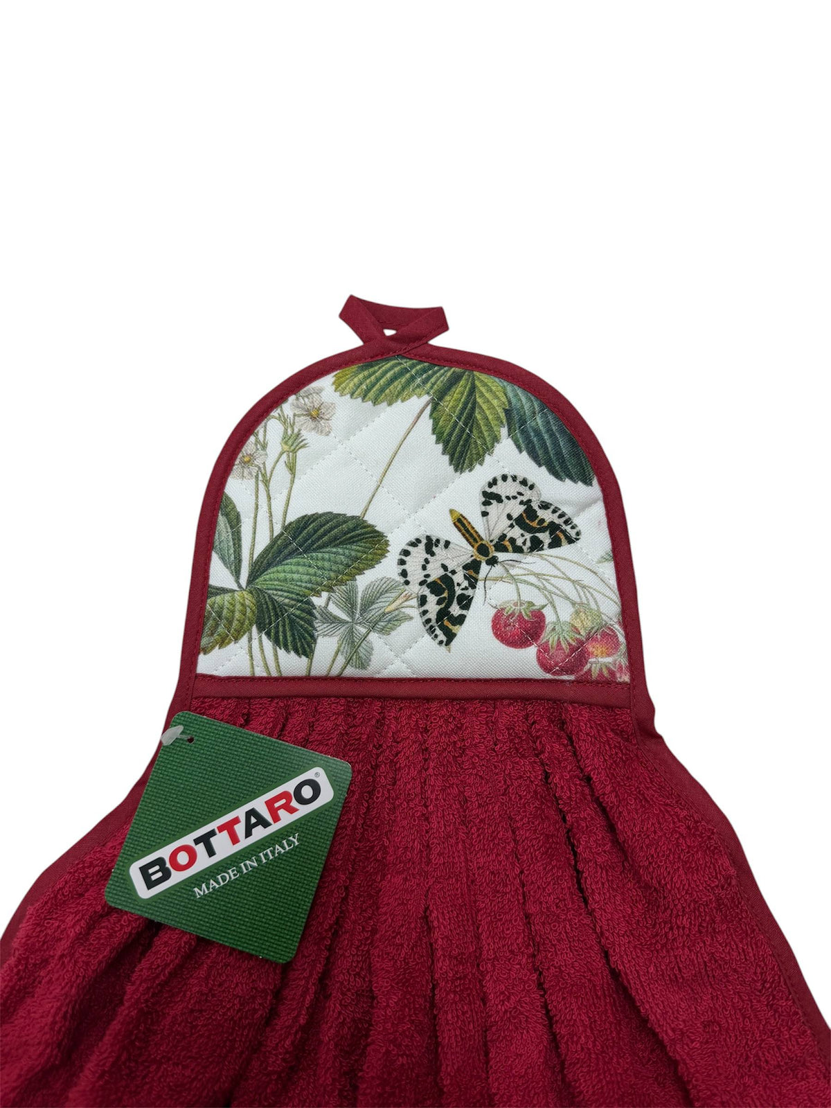 Strofinaccio asciughino in spugna natale Fragoline - Bottaro