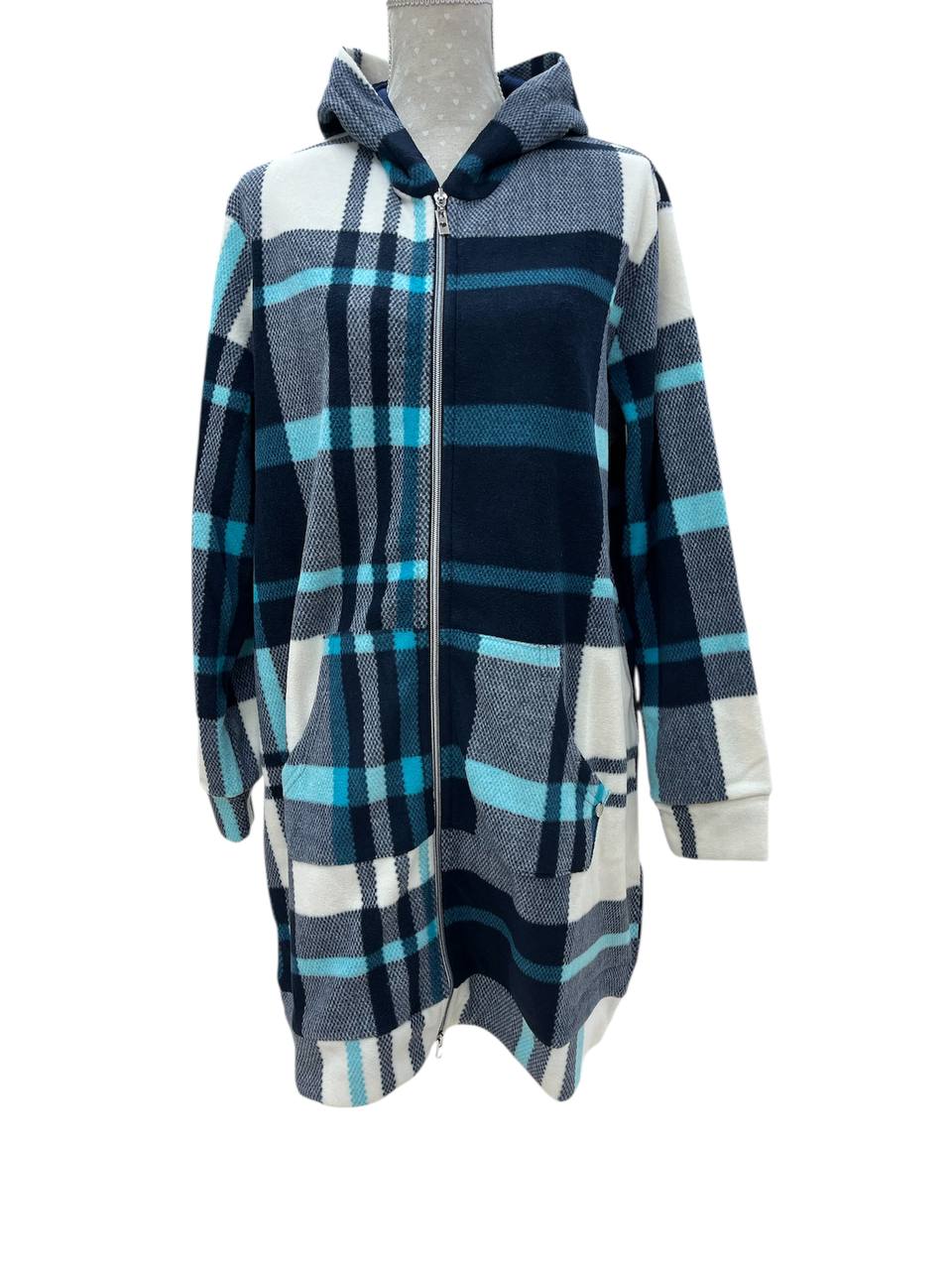 Vestaglia donna in pile Quadri - Maryhome