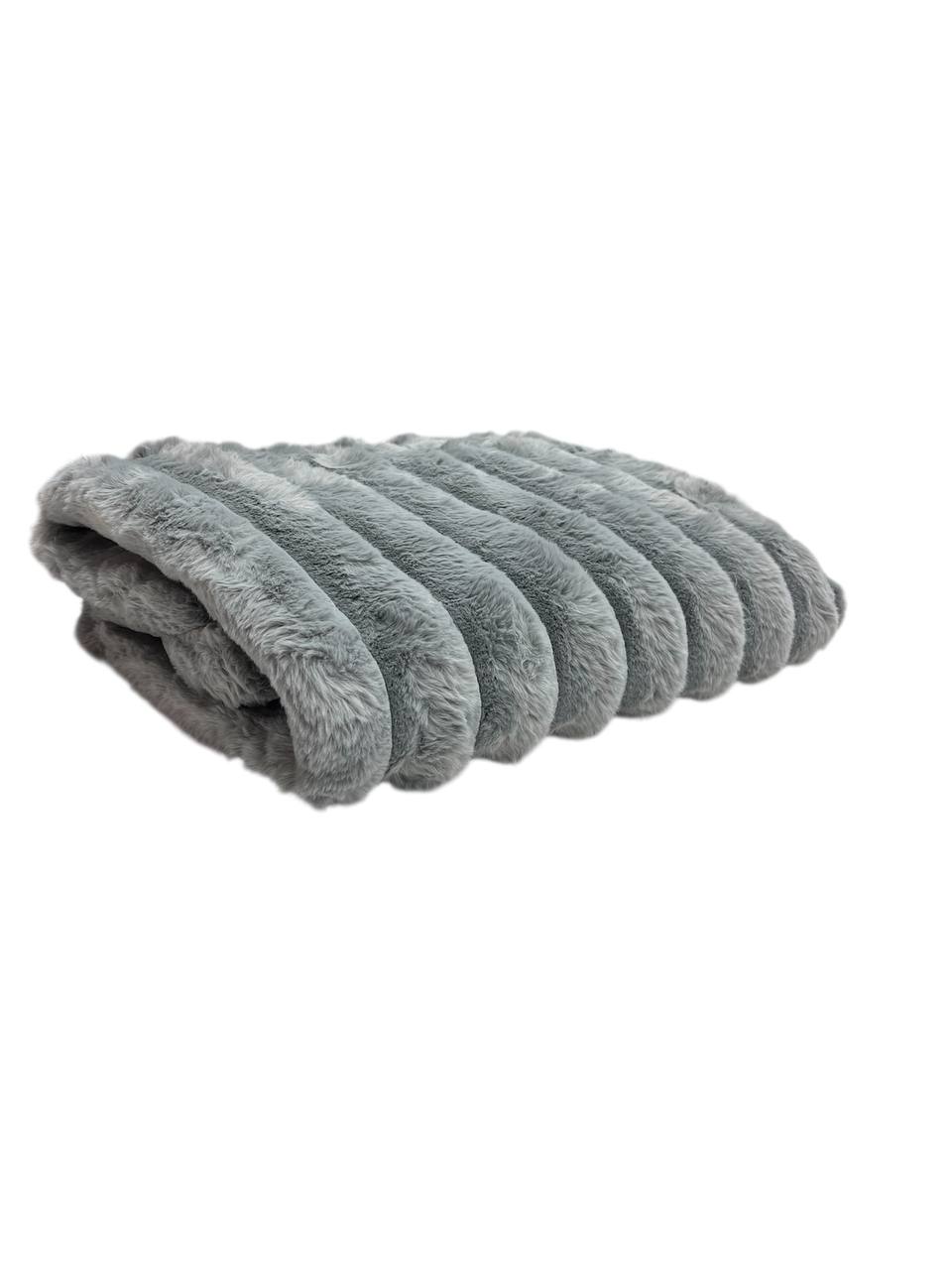 Coperta plaid 140x180cm pellicciotto Grigio - Maryplaid