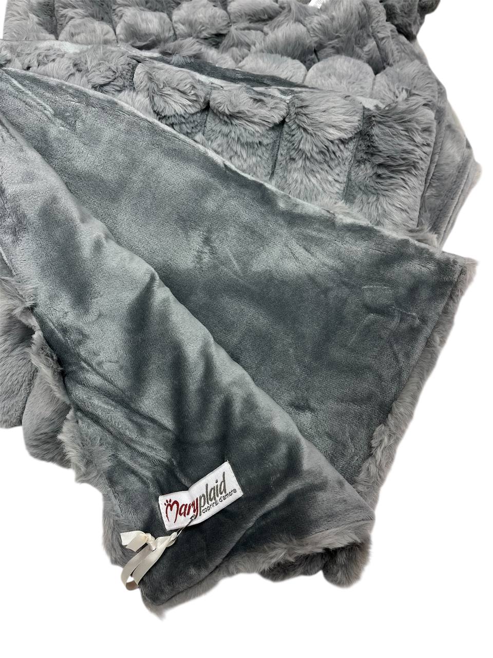 Coperta plaid 140x180cm pellicciotto Grigio - Maryplaid