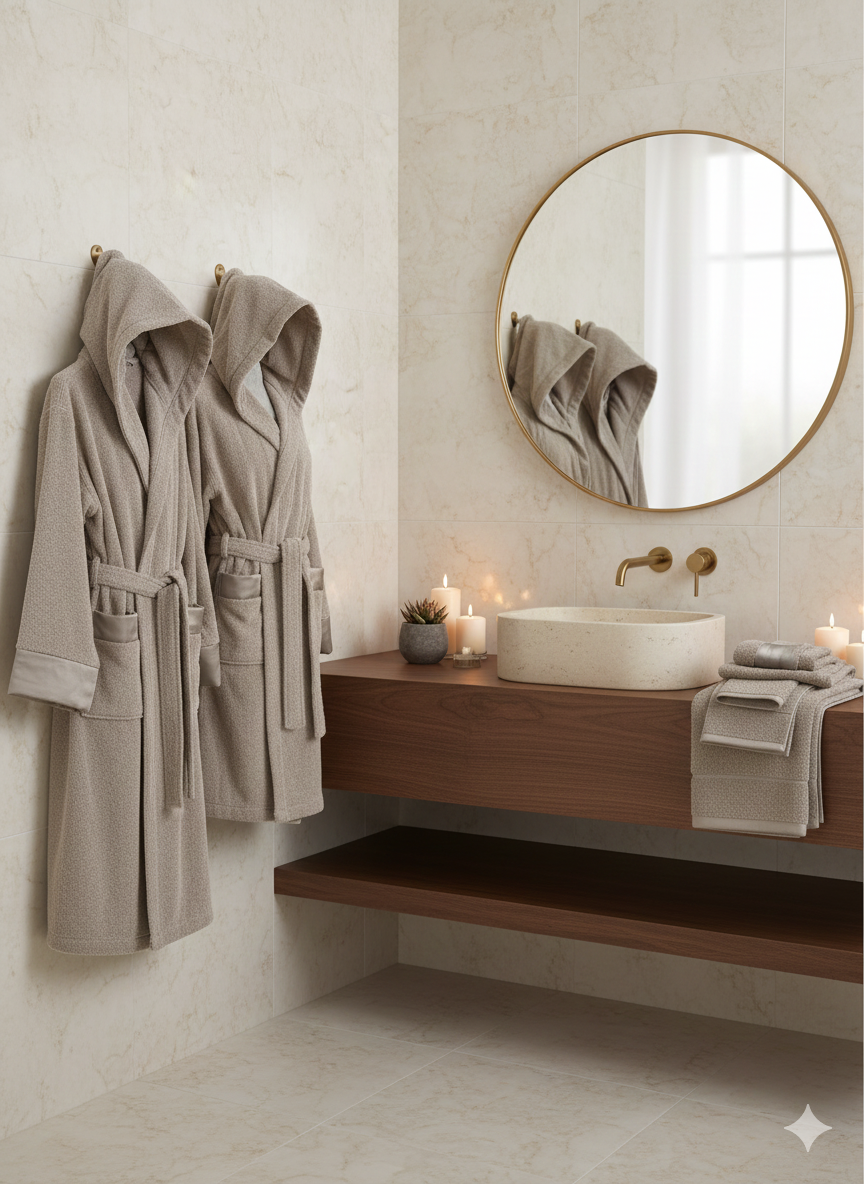 Completo bagno 6 pezzi spugna mod.Linea - David Home